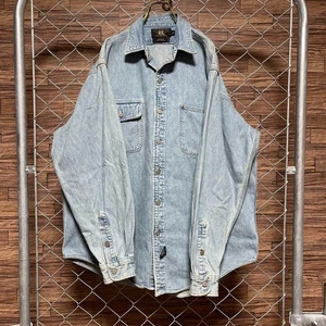 Used Clothing RRL Ralph Lauren Denim Shirt Free Shipping Japan L size - Picture 1 of 6