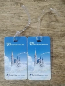 Walt Disney Travel Company Luggage Tags Pair – Where Dreams Come True Castle - Picture 1 of 2