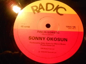Sonny Okosun - "Fire In Soweto / Papa's Land" - RADIC 12" Single - Bild 1 von 2