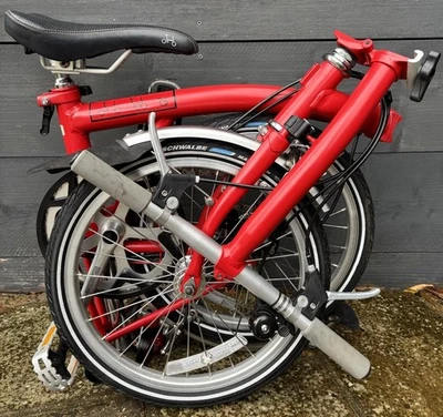 Brompton S2L Urban folding bicycle in Red - Test Ridden Only New Condition - image 1 of 4