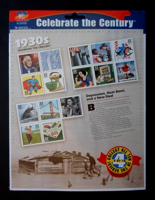 1998 Celebrate the Century 1930's - Cat # 3185a-o  Sealed Sheet of 15 Stamps - Image 1 of 2