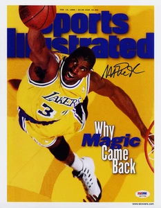 Magic Johnson FIRMADO Sports Illustrated 11x14 Impresión Lakers PSA/ADN AUTOGRAFIADO - Imagen 1 de 1