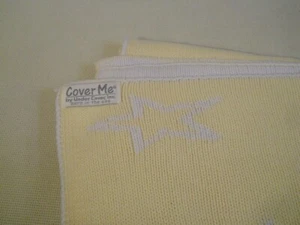 Vintage "Cover Me" Strick Baby Decke von Under Cover 30 x 32" Wende Born USA - Bild 1 von 4