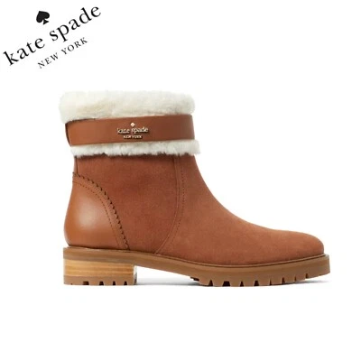 🔥NWT KATE SPADE Bailee Winter Booties In Warm Gingerbread Size 6 - Image 1 of 4