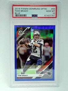 *PSA 10* Tom Brady 2019 Donruss Optic Football BLUE (/150) New England Patriots - Picture 1 of 2