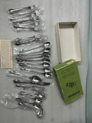 26 Pc SUPREME CUTLERY Lorraine Japan Vintage Stainless Flatware Forks Spoons - Изображение 1 из 4