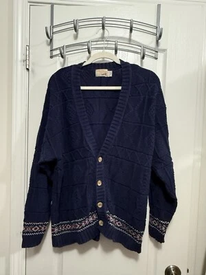 Cárdigan Tejido Azul Colección The Fox Años 90 De Colección Para Hombre M Academia Preppy Abuelo Foto 1 de 4