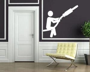 Adesivo murale carica batteria uomo immagine astratta decalcomania vinile (n606) - Foto 1 di 3