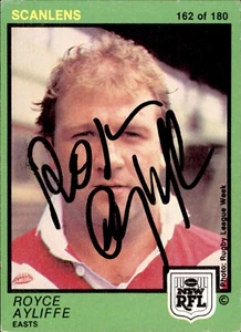 Signed 1982 Sydney Roosters NRL Scanlens Card - Royce Ayliffe - Picture 1 of 3