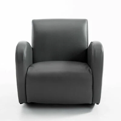 20英寸儿童沙发摇椅带侧口袋聚氨脂合成革幼儿扶手椅室内 — 第 1/4 张图片