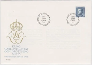 Sweden FDC 1988, King Carl XVI Gustaf, Mint - Picture 1 of 1