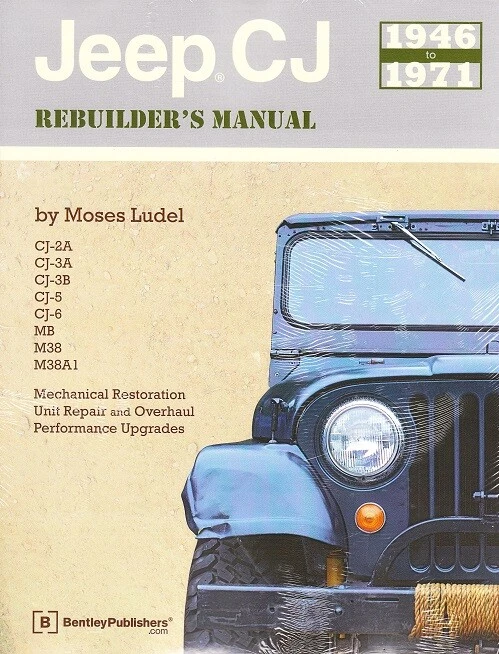 1946-1971 Jeep CJ2A CJ3A 3B CJ5 CJ6 M38 M38A1 MB Manual do Reconstrutor Livro GJR1 - Imagem 1 de 1
