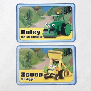 Take Along Bob The Builder Character Cards ROLEY & SCOOP Steamroller Digger - Picture 1 of 6