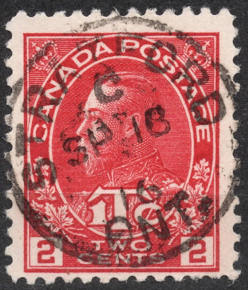 SG237 1916 2+1 c CANADÁ Rey Jorge V con inscripción 1T¢ emisión de impuestos de guerra 1915-16 Foto 1 de 2