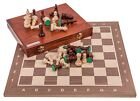 SQUARE - Pro Schach Set Nr. 5 - NUSS LUX - Schachbrett + Schachfiguren Holz