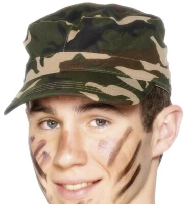 Мужские женщины унисекс армия карнавальный костюм крышка солдат военного камуфляж шляпа новый на Smiffys - Изображение 1 из 4