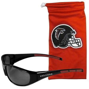 Atlanta Falcons Wrap Sunglasses with Microfiber Bag (NFL Football) - Picture 1 of 3