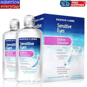 Bausch & Lomb Sensitive Eyes Contact Lens Solution, 12 Fl Oz  (Twin Pack) - Picture 1 of 5