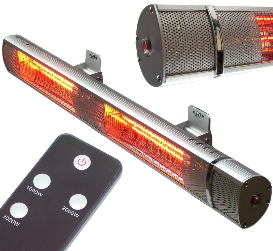 Heizstrahler Wandstrahler Infrarotstrahler Terrassenheizstrahler Fernbedienung   - Bild 1 von 1