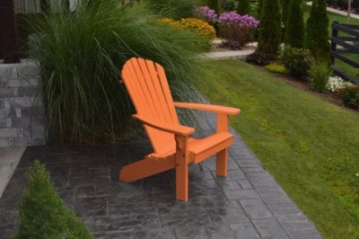 A&L Furniture Co. Amish-Made Poly Fanback Adirondack Chairs - 13 Color Options - Image 1 of 2