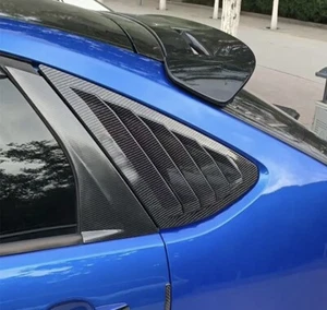 2 piezas cubiertas de persiana de ventana lateral trasera de fibra de carbono para Ford Focus MK2 2005-2012 - Imagen 1 de 3