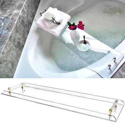 Acrylic Bathtub Tray, Clear Acrylic Bathroom Bathtub Tray with Handle - Image 1 of 4