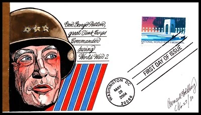 Scott 3862 - 37 Cents WWII Memorial Bernard Goldberg Hand Painted FDC 27/30 - Image 1 of 2