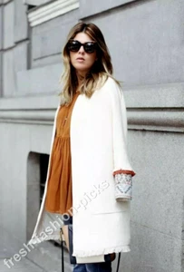 ZARA EMBROIDERED LINEN COAT JACKET BEIGE ECRU SIZE S SMALL AZTEC TRIBAL BNWT - Picture 1 of 10