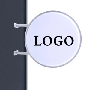 20 inch Double Sided Outdoor Circular Illuminated LED Light Box Projecting Sign - Picture 1 of 12