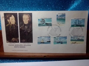 First Day Cover 📮1976 (6 stamps) Ships Series📮 Cocos (Keeling) Islands - Bild 1 von 2