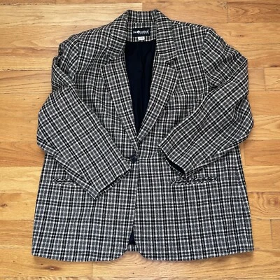 Blazer vintage Sag Harbor negro y tostado talla 20 W Foto 1 de 4