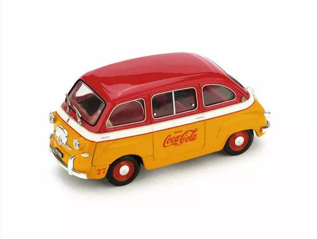 Jm2132068 - Brumm Bm0482 FIAT 600 MULTIPLA Coca Cola Olimpiadi 1960 1 43