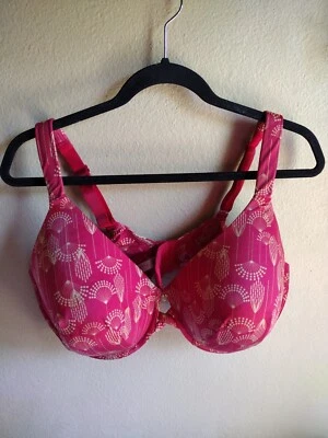 Sujetador Ambrielle para mujer estampado rojo acolchado cobertura completa diario talla 42DDD con cable Foto 1 de 4