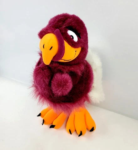 Virginia Tech Hokie Bird Plush Stuffed Animal Mascot 12" Maroon Orange  Gobbler Cover