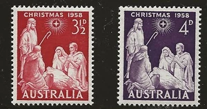 Australia Scott #312-13, Singles 1958 Complete Set FVF MNH - Picture 1 of 1