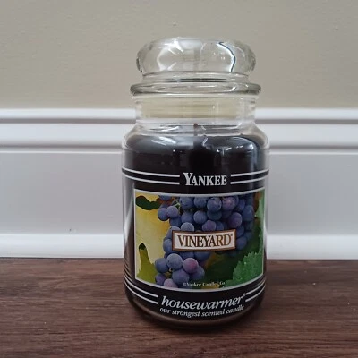 全新 Yankee 蜡烛葡萄园 22 盎司大罐黑色标签已停产黑色表带 — 第 1/3 张图片