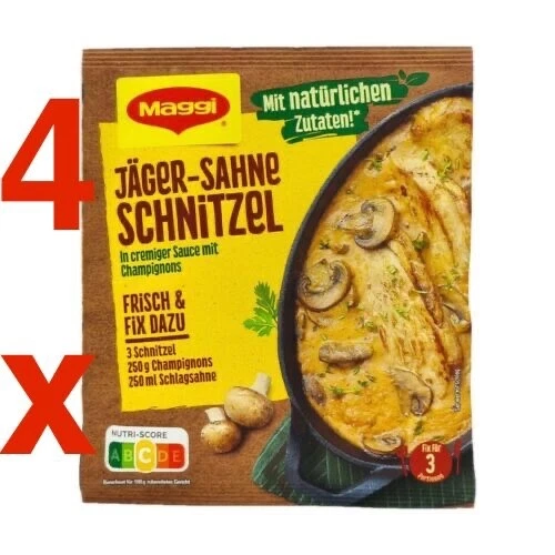 Maggi JAGER SAHNE SCHNITZEL Creamy Schnitzel Salsa 4 paquetes ENVÍO GRATUITO Foto 1 de 1