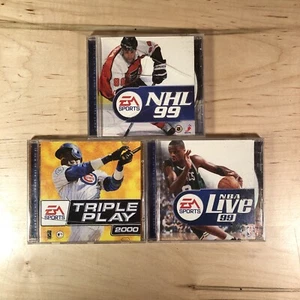 EA Sports Vintage Lot of 3 PC Games (NHL 99, NBA Live 99, Triple Play 2000) - Picture 1 of 12