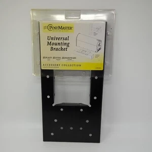 PostMaster Universal Mailbox Mounting Bracket & Hardware Black Steel 6x11.75" - Picture 1 of 4