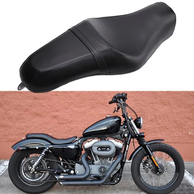 Asiento de dos asientos para conductor pasajero para Harley Sportster 1200 883 personalizado XL1200C XL883 Foto 1 de 4