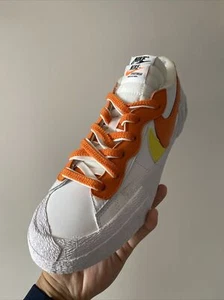 Sacai x Nike Blazer Low Blanco Magma Naranja UK7 US8 EU41 - Imagen 1 de 6