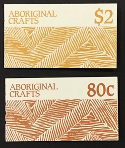 AUSTRALIA. 1987 Aboriginal Crafts 80c and $2 Booklets. Complete MNH  - Picture 1 of 2