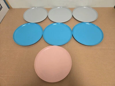Platos Spaulding Ware vintage de 7 piezas azul/gris/rosa Foto 1 de 4