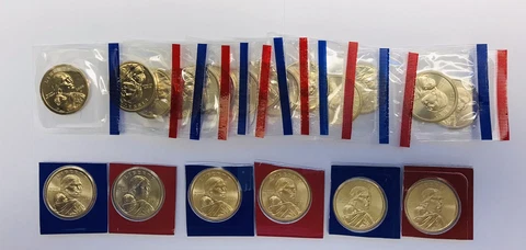 2000 - 2009 P&D BU Uncirculated Mint Set 20 Sacagawea Dollars Free Shipping Cover
