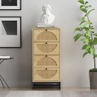 Natural Rattan 4-drawer Cabinet For Living Room, Bedroom & Study