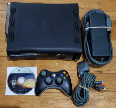 Paquete de consola de disco duro Microsoft Xbox 360 Elite 120 GB, AV funciona, HDMI defectuoso *LEER Foto 1 de 4