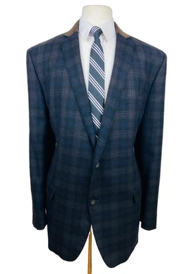 ANDREW MARC NEW YORK Hombres 48L Negro Cuadros 100 Lana Blazer Abrigo Deportivo Traje Chaqueta Foto 1 de 4