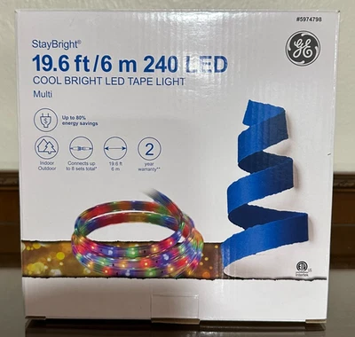 GE StayBright 240-Light 19.6-ft Multicolor Integrated LED Pool /Pato Tape Lights - Image 1 of 2