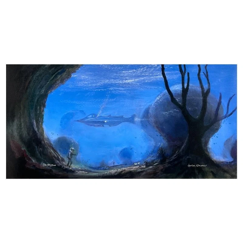 Peter & Harrison Ellenshaw 20000 Leagues Proof Leinen Disney Kunst #' D Hand - Bild 1 von 1
