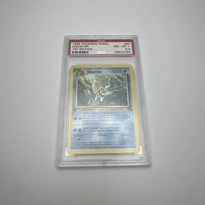 ULTRA RARE LOW PSA POPULATION OF 5 - POKEMON OMASTAR 40/62 1ST EDITION - PSA 8.5 - Image 1 of 4
